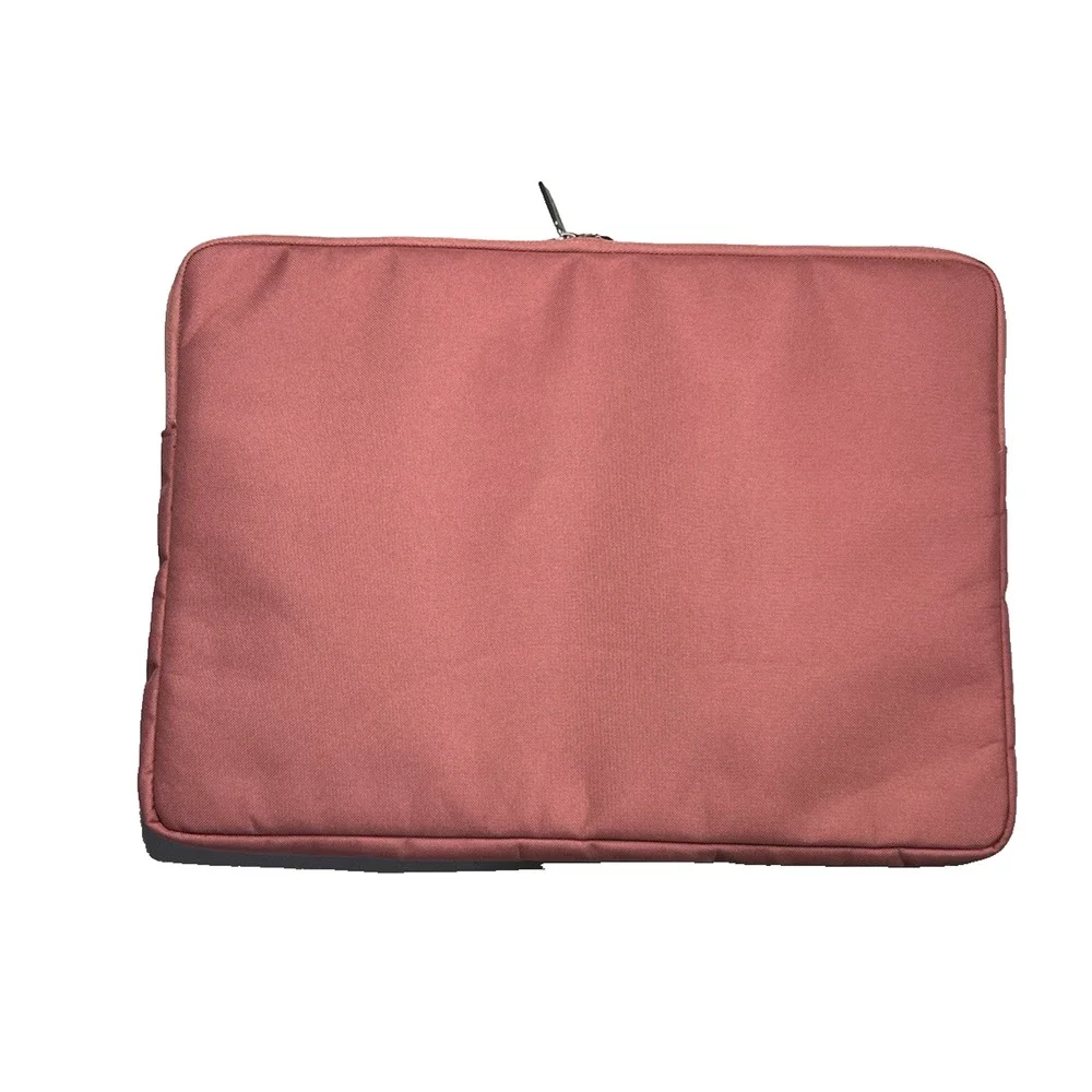 Blush Pink Soft Case Laptop Computer Device Sleeve Full Zip Cushioned Zip Pocket